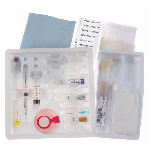 Tray Anesthesia Spinal Pencan W/ Lido/EPI/Pncn 24gx4 Ndl LF Strl 10/Case